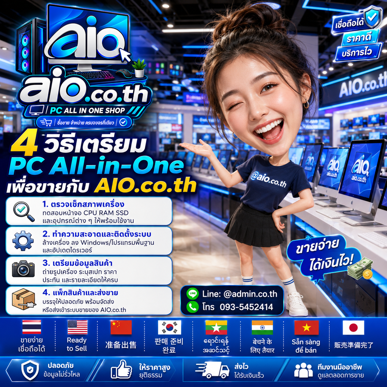 4 วิธีเตรียม PC All In One Microsoft ก่อนขายกับ AIO.CO.TH